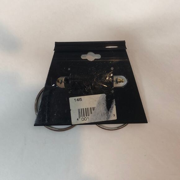 NWT silver surgical steel hoop earrings - Picture 2 of 3